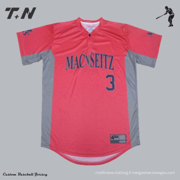 Healong Digital Textile Printing Chandails de baseball en bon marché V Neck